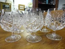 Hand Cut Crystal Brandy Glasses