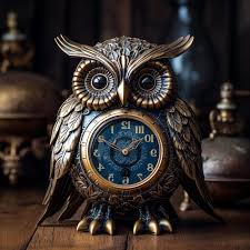 Premium Photo Owl Shaped Clock