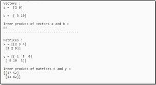 Matrices And Vectors Using Numpy