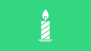 White Burning Candle Icon Isolated On