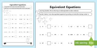 Missing Numbers Activity Sheet