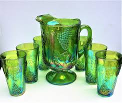 Indiana Glass 7 Piece Lime Green