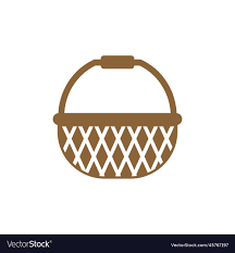 Fruit Basket Icon Clip Art Isolated