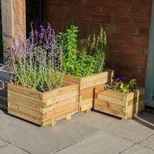 Garden Planters Wooden Outdoor