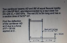 answered two cantilever beams ad and