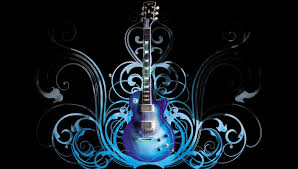 Guitar Art Blue 4k Wallpaper