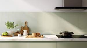 Sage Green Modern Kitchen Counter White