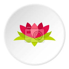 Lotus Flower Icon Flat Ilration Of