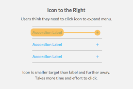 Where To Place Your Accordion Menu Icons
