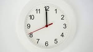 White Ticking Clock Midni Stock
