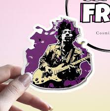 Jimi Hendrix Sticker Purple Haze Decor