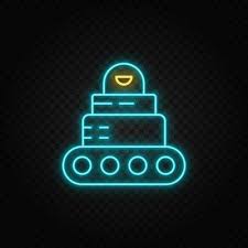 Robot Car Paper Style Icon Grey