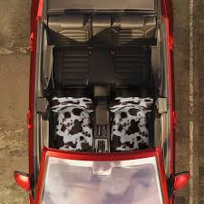 Brown Cow Print Car Seat Covers