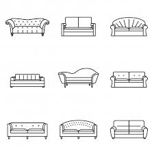 Premium Vector Sofa Icon Line Set