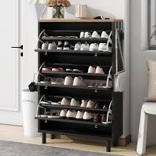 Black Shoe Cabinet Linen Cabinet