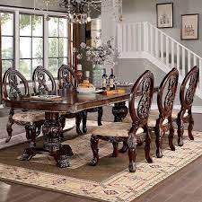 Brown Cherry And Tan Dining Table