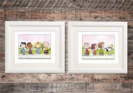 Peanuts Gang Inspired Wall Art Set Of 2