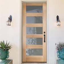 Clear Stain Wood Prehung Front Door