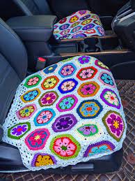Galsang Flower Handmade Crochet Car