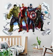 3d Wall Stickers Removable The Avengers
