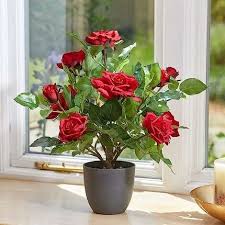 Artificial Regent S Rose Potted Plant