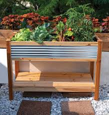 Cedar And Galvanized Steel Elevated