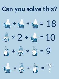 Math Riddle Gnomes Vector
