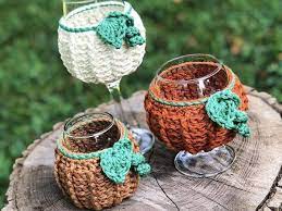 Pumpkin Wine Glass Cozy Share A Pattern