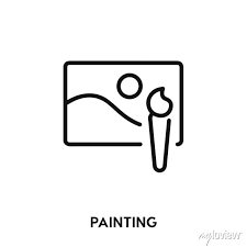 Painting Icon Vector Painting Sign