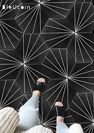 Kobe Black Hexagon Tile Wall Stair