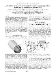 ility of electron beam parameters