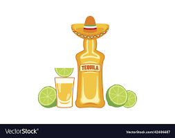 Tequila Drink Bottle Shot Lime