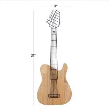 Wood Brown Guitar Wall Decor 040206