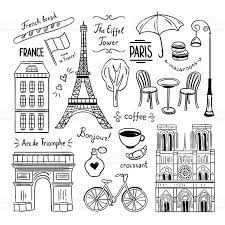 Paris Hand Drawn Clipart Ilrations