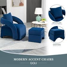 Homefun Modern Navy Blue Velvet