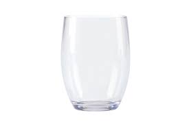 12oz Clear Acrylic Stemless Wine Glass