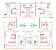 2200 Sq Ft Floor Plan Two Units One