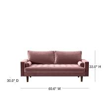 Us Pride Furniture Hazen Tufted Sofa Rose Pink