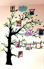 Green Chart Paper Picture Wall Tree