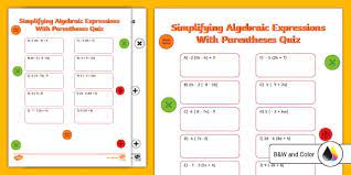 Simplifying Algebraic Expressions