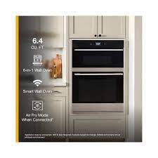 Whirlpool 6 4 Total Cu Ft Combo Wall Oven With Air Fry When Connected Stainless Steel