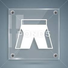 White Short Or Pants Icon Isolated On
