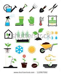 Gardening Icons Set Stock Vector