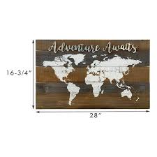 World Map Wood Wall Decorative Sign