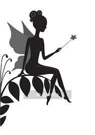Wall Decal Silhouette Of Magic Fairy