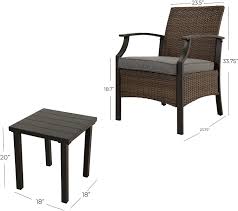 Wicker Patio Chair Set Outdoor Wicker