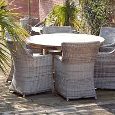 6 Seater Round Garden Dining Table