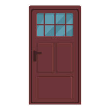 Closed Door Icon Cartoon Vector