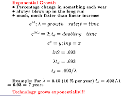 Exponential Growth Doubling Time