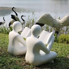 Modern Reading Man Statue For Library
